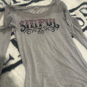 Sinful grey lace shirt